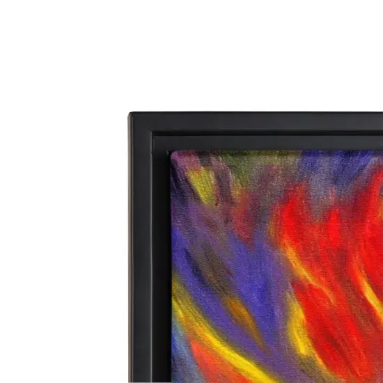 Creative Mark Illusions Floater Canvas Frame, Black, 3/4 in - Pack of 6, Ideal for Galleries, Artists & Professionals, Frames for Canvas Paintings, Complete Hanging Hardware {4}