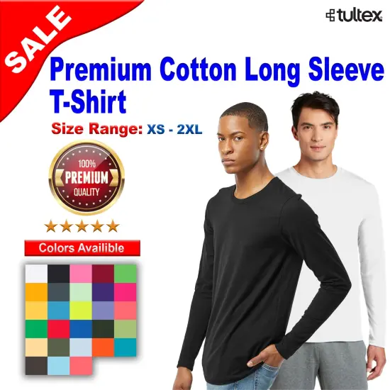 Tultex&reg; Premium Cotton Long Sleeve T-Shirt White {2}