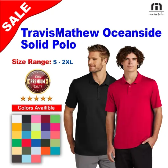 TravisMathew&reg; Oceanside Solid Polo Scooter Red {2}