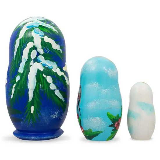 Set of 3 Baby Angels Wooden Nesting Dolls 4.25 Inches {3}