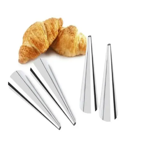 12 Pcs Stainless Steel Pastry Molds Set - Cream Horn & Cannoli Tubes for Baking {5}