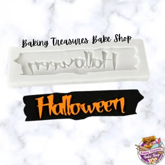 Halloween BannerSilicone Mold {1}