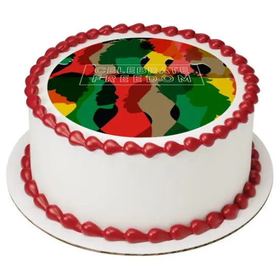 Celebrate Freedom Edible Cake Topper Image 7.5" Round {1}