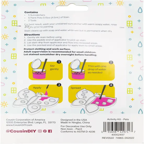 CousinDIY Suncatcher Kit-Pets, Makes 5 {3}