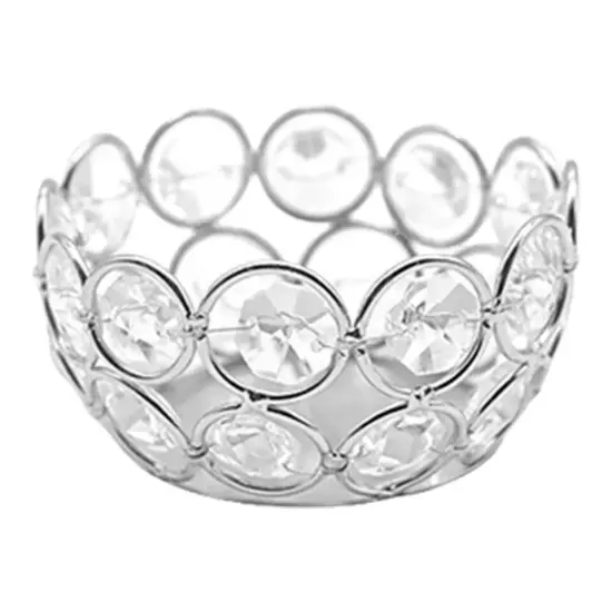 Crystal Candle Holder Silver {1}
