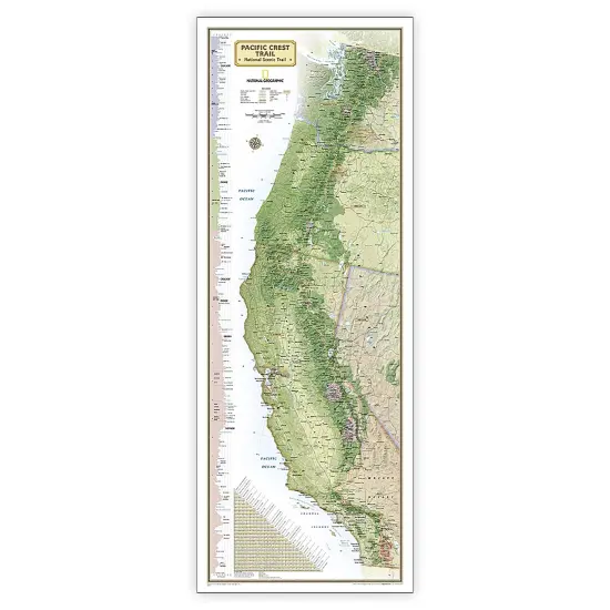 Pacific Crest Trail Map, In Gift Box, 18" x 48" {1}