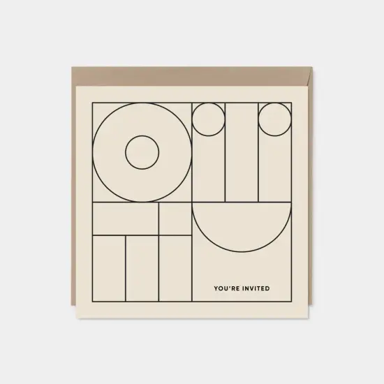 Geo Modern Line Art Card II, Minimal {1}