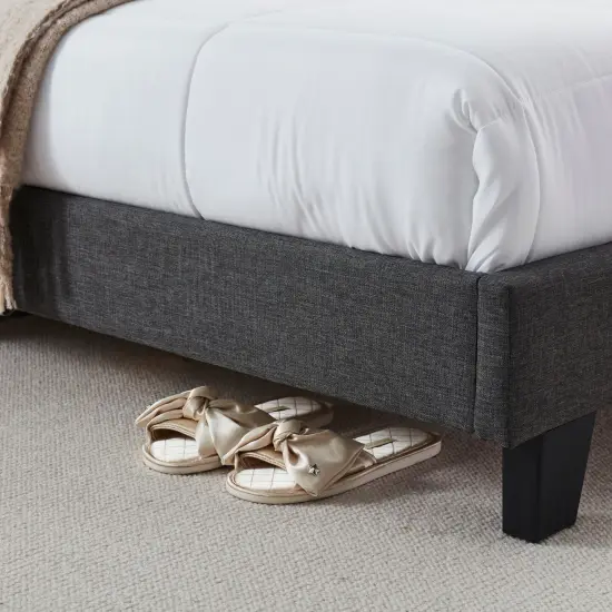 Nestl Wingback Diamond Upholstered Platform Bed {10}