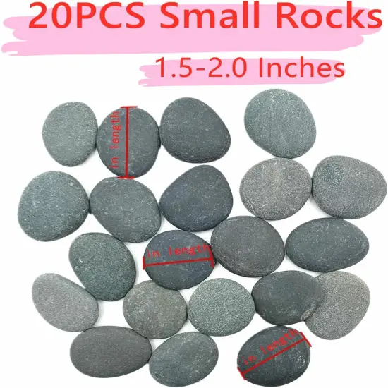 50PCS Painting Rocks, Natural DIY Rocks Flat & Smooth Kindness Rocks for Arts, Crafts, Decoration, Medium & Small Rocks for Painting ，1.5"-3"Hand Picked for Painting Rocks {4}