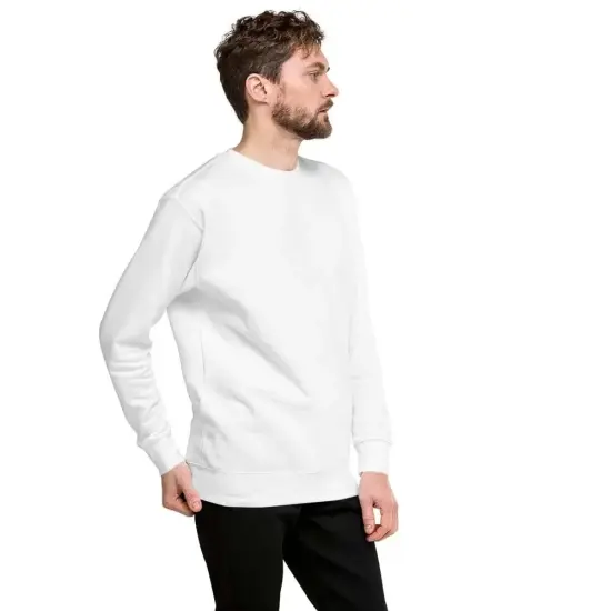 BELLA + CANVAS&reg; Sponge Fleece Classic Crewneck Sweatshirt White {6}