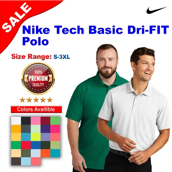 Nike&reg; Tech Basic Dri-FIT Polo Black {2}