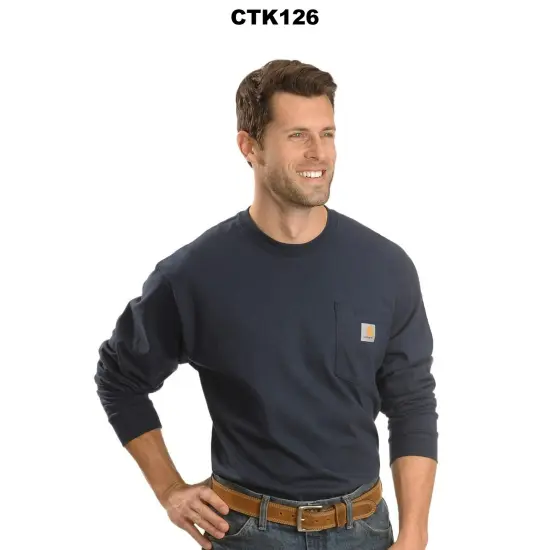 Carhartt&reg; Workwear Pocket Long Sleeve T-Shirt Heather Grey {3}