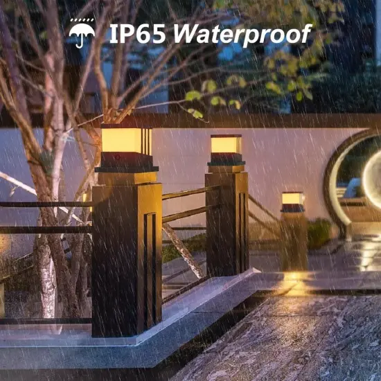 4Pcs T-SUN Outdoor 4 x 4 Solar LED Post Deck Cap Square Fence Light Landscape {2}