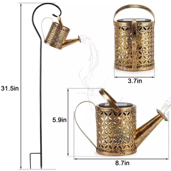 Solar Watering Can Light, Landscape Solar Lights Outdoor Garden Decor, Porch Walkway Lantern for Lawn, Patio, Gardening Gifts {6}