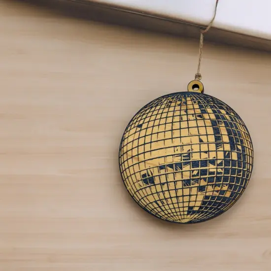 Ornament - Black - Disco Ball {4}