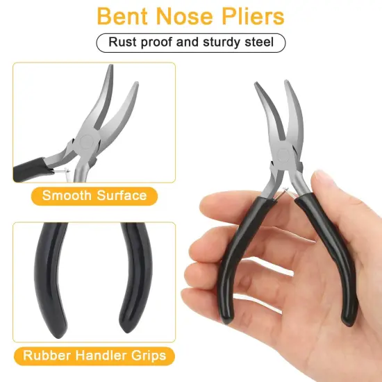 Approx. 1200 pieces Jump Rings for Jewelry Making Supplies and Necklace Repair with Jump Ring Pliers and Open Jump Ring( Silver and Gold) {5}