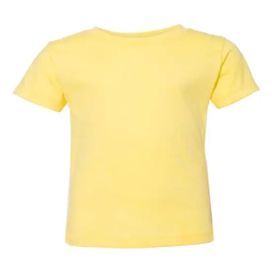 BELLA + CANVAS&reg; Toddler Jersey Crew Neck Shot Sleeve T-Shirt Yellow {1}