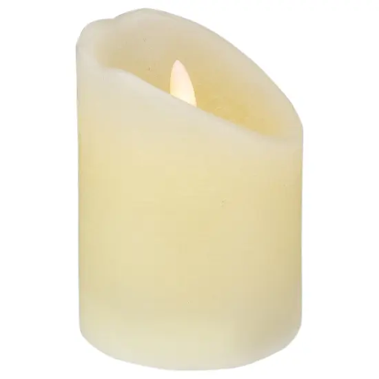 Northlight 4" Off White Flameless Battery Operated Flickering Wax LED Candle Ivory {6}