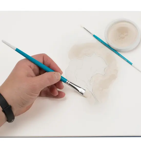 Creative Mark Masking Fluid Paint Brushes (Set of 10) - Watercolor Brushes Contains Synthetic Hair w/ Short Wood Handles {3}