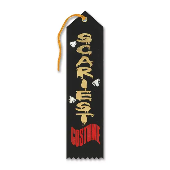 Beistle - Scariest Costume Award Ribbon - 2" x 8" - 6 Pack {1}