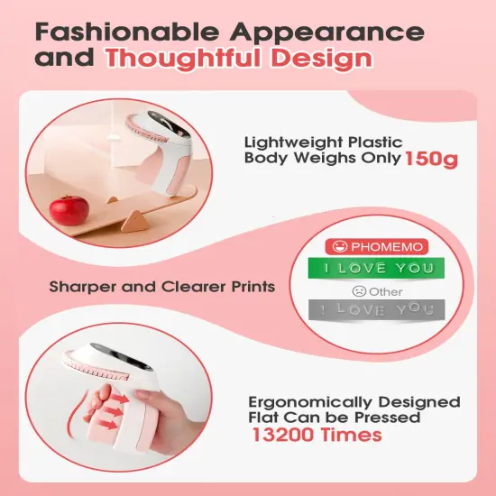 Embossing Label Maker Machine with 6 Tapes, 3D Vintage Embossed Label Maker Writer, Handheld Old School Label Maker with 6 Rolls Embossing Tapes for Office Home Organization and DIY -Pink {6}