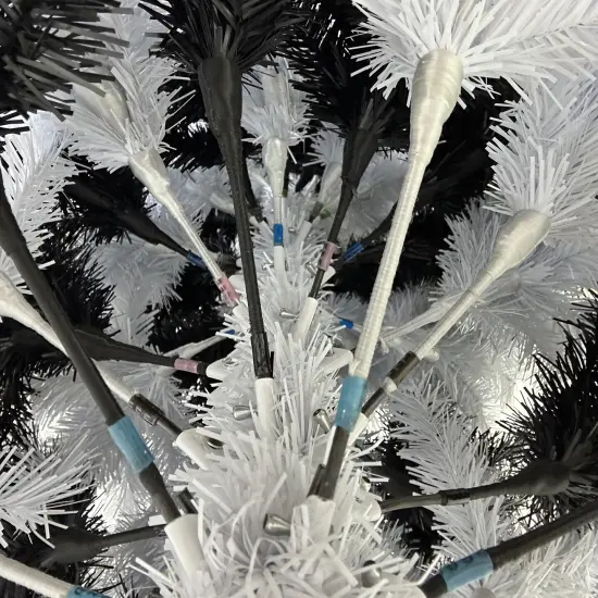 Tree Buddees Black and White Swirl Halloween Tree - Unique Christmas Tree 4 Feet Tall Decoration {4}