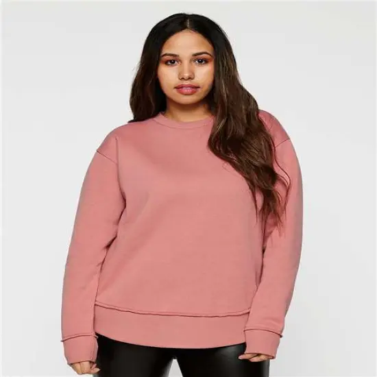 LAT&reg; Women's Weekend Fleece Crewneck Sweatshirt Mauvelous {4}