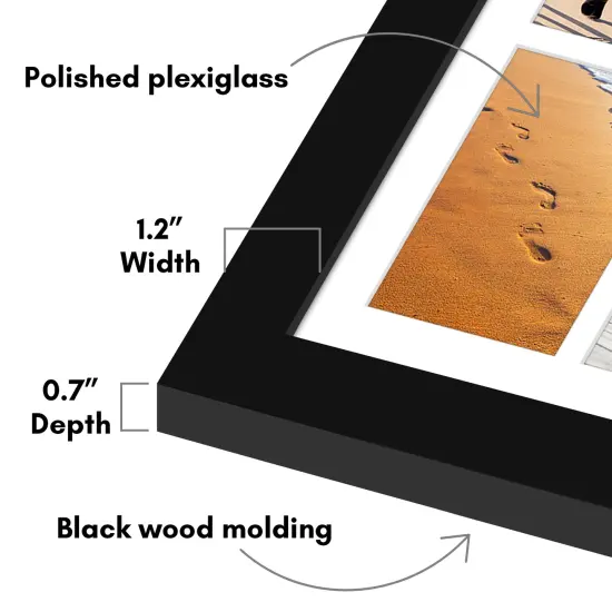 Americanflat 18x26 Collage Picture Frame - Use as Sixteen 4x6 Picture Frame Openings or One 18x26 Photo Frame Made of Engineered Wood with Polished Plexiglass {2}