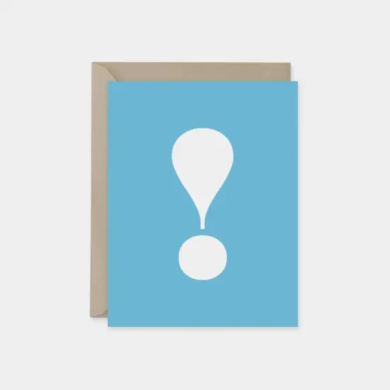 Surprise Exclamation Point Card, Blue {1}