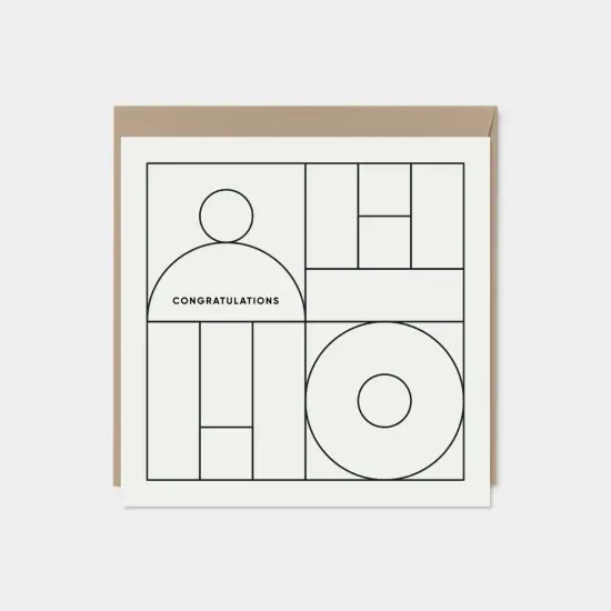 Geo Modern Line Art Card {1}