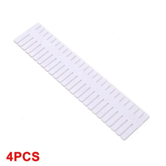 14.5"x2.75" 4Pcs Adjustable DIY Drawer Dividers White {1}