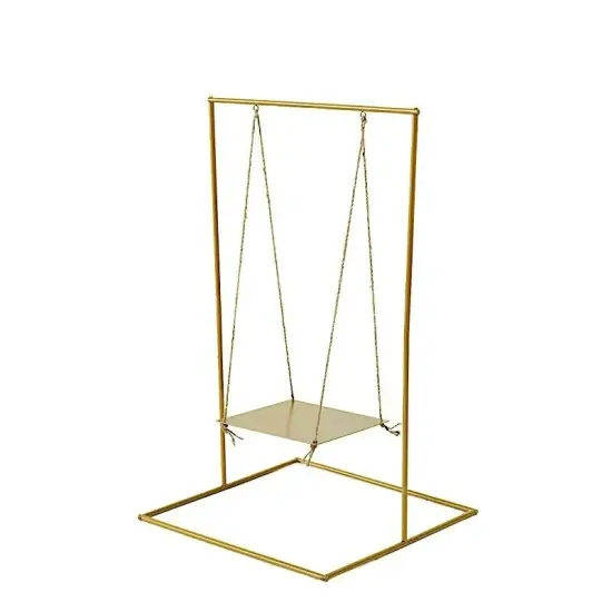 3 feet Gold Metal Swing CAKE STAND Hanging Dessert Display Centerpiece Party {2}