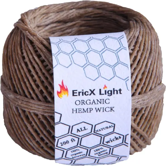 Organic Hemp Wick,200 FT Spool,Well Coated with Beeswax,Standard Size(1.0Mm) {2}