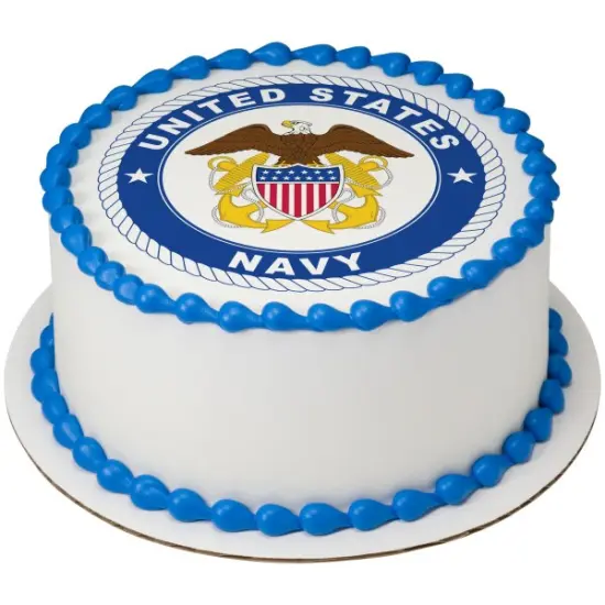 United States Navy Edible Cake Topper Image 1/4 sheet {1}