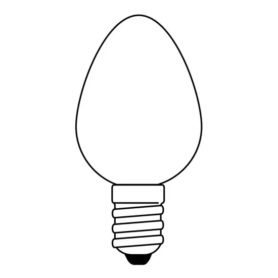 25Pk - Sunlite 10w C7 120v E12 Candelabra Base Clear Incandescent Salt Bulb Warm White {3}