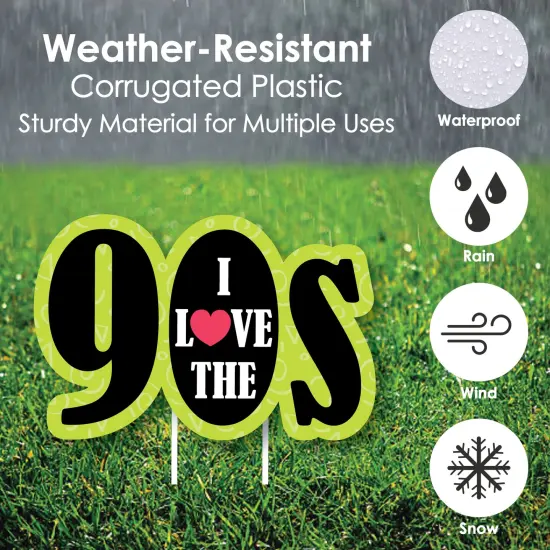 Big Dot of Happiness 90's Throwback - Yard Sign & Outdoor Lawn Decorations - 1990s Party Yard Signs - Set of 8 {4}