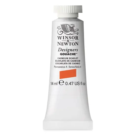 Winsor & Newton Designers Gouache - Cadmium Scarlet, 14 ml tube {1}