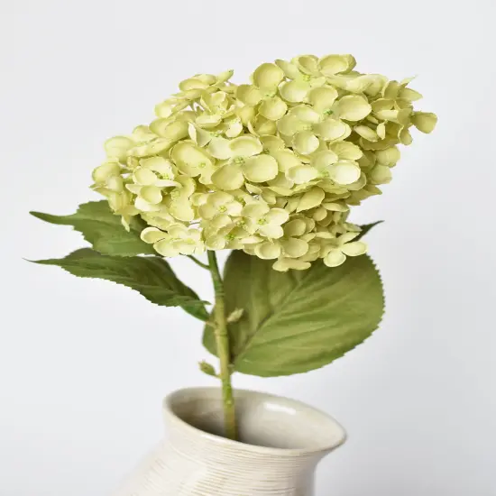 28" Faux Cone Hydrangea Stem Green {4}