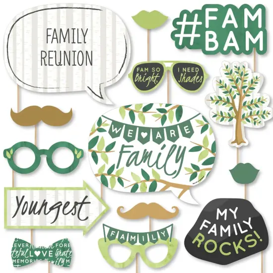 Big Dot of Happiness Family Tree Reunion - Family Gathering Party Photo Booth Props Kit - 20 Count {1}