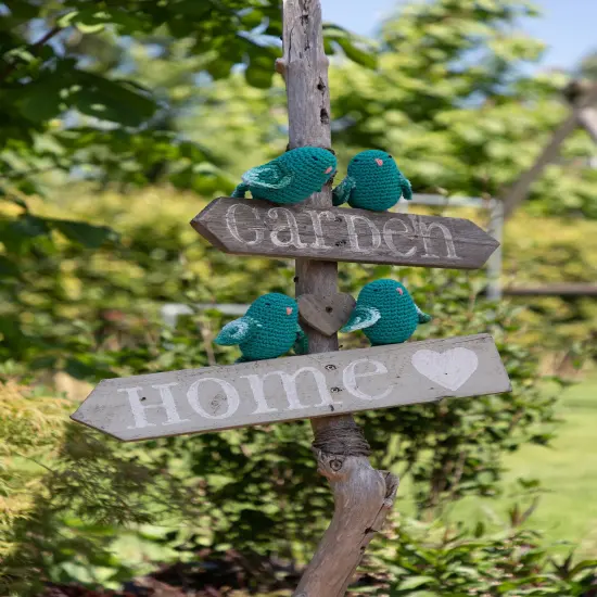 Hoooked Amigurumi DIY Kit W/Eco Barbante Yarn-Love Bird - Turquoise {4}