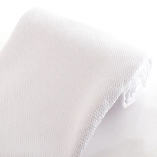 Solid 4 way Stretch Liverpool Bullet Fabric White {3}