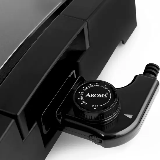 Aroma Housewares AHG-2620 Smokeless Indoor Use Electric, Compact and Portable Grill Grate, 17x13 inch, Black {3}