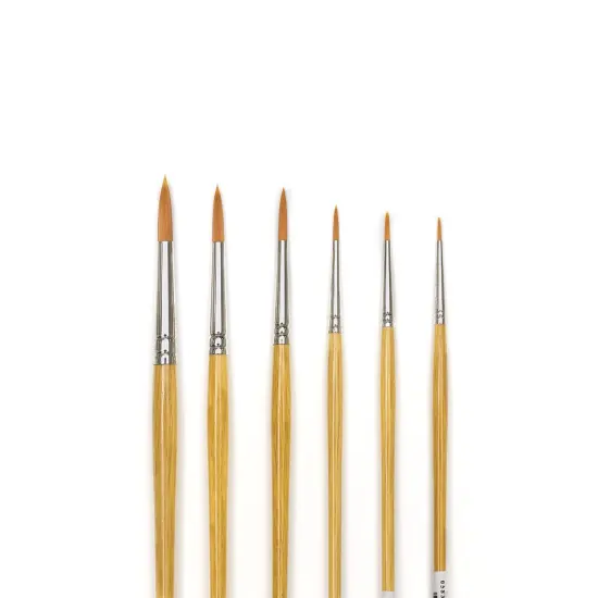 Blick Academic Synthetic Golden Taklon Brush Set - Set of 6 {1}