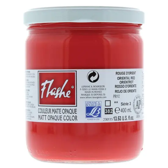 Lefranc & Bourgeois Flashe Vinyl Paint - Oriental Red, 400 ml jar {1}