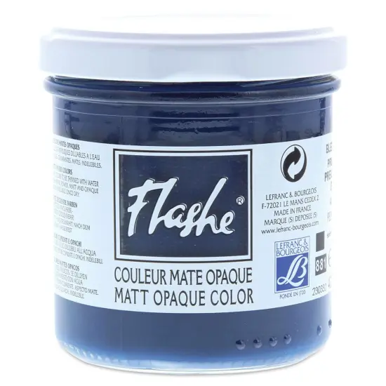 Lefranc & Bourgeois Flashe Vinyl Paint - Prussian Blue Hue, 125 ml jar {1}