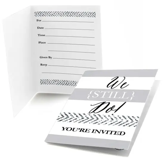Big Dot of Happiness We Still Do - Wedding Anniversary - Fill In Wedding Anniversary Party Invitations (8 count) {1}