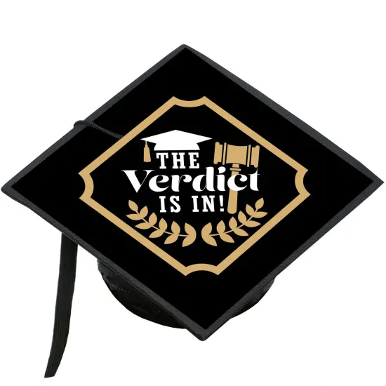 Big Dot of Happiness Law School Grad - Future Lawyer Graduation Cap Decorations Kit - Grad Cap Cover {1}