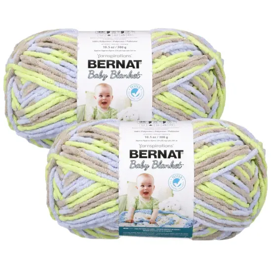 (Pack of 2) Bernat Baby Blanket Big Ball Yarn-Little Boy Dove {1}