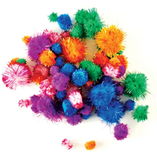 Krafty Kids Glitter Pom-Poms Variety Pack 75/Pkg-Assorted {2}
