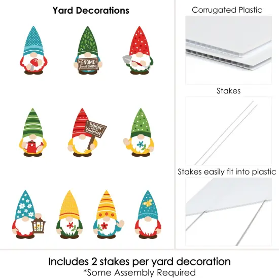 Big Dot of Happiness Garden Gnomes - Lawn Decorations - Outdoor Forest Gnome Party Yard Decorations - 10 Piece {7}